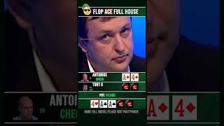 Flop Ace full house😲 poker [upl. by Lettie]