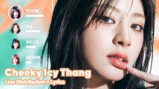 STAYC  Cheeky Icy Thang Line Distribution  Lyrics Karaoke PATREON REQUESTED [upl. by Paryavi]