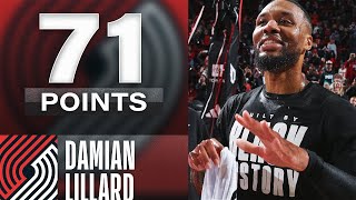 Damian Lillard’s INCREDIBLE 71PT Performance  February 26 2023 [upl. by Kellen]