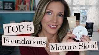 Top 5 Best Foundations for Mature Skin [upl. by Ynad744]