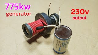 New How to make best generator 230v775kw power supply PVC wire joint for magnet free generator [upl. by Ahsinehs]