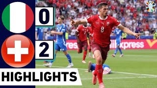 Switzerland Vs Italy  Extended Highlights amp ALL GOAL  UEFA EURO 2024 [upl. by Parrie]