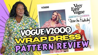 Pattern Review Vogue V2000  Iconic Wrap Dress [upl. by Aitel912]