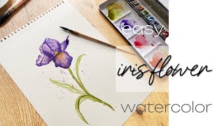 Iris Flower Painting Tutorial [upl. by Serra]