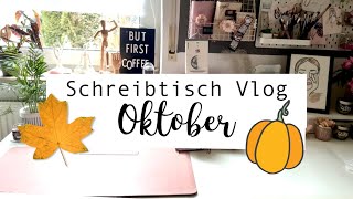 Schreibtisch Vlog Oktober 2023  Action Haul  Aquarell Herbstblätter  Abreißkalender Small Things [upl. by Regina]