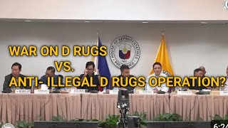 ANTI ILLEGAL D RUGS OPERATION NI FPDUTERTE VS PRES MARCOS SA TENT QUADCOMM HEARING NAGKAKAIBA [upl. by Refotsirhc932]