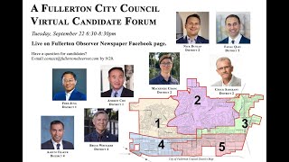 Fullerton City Council Candidate Forum 2020 [upl. by Ellener449]