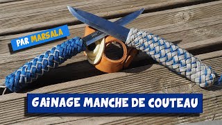 Gainage de votre manche de couteau morakniv gainage couteau [upl. by Yadsendew852]