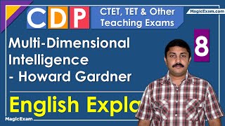 Multi Dimensional Intelligence Theory by Howard Gardner CTET CDP 08 English [upl. by Cozza819]