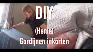 DIY Hema kant en klaar gordijnen inkorten [upl. by Tekcirk]