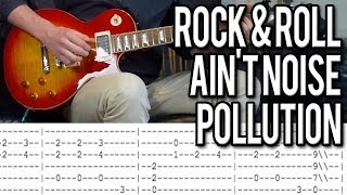 AC DC  Rock And Roll Aint Noise Pollution Intro Guitar Lesson With Tabs [upl. by Noel]