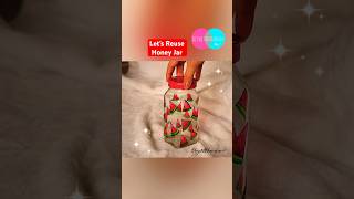 Reuse Honey Jar  Glass colour on Jar  Kitchen jar decoration shortsvideo shorts [upl. by Rohn182]