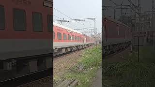 22222 CR rajdhani overtakes CRs pride 12140 Sewagram SF Express  indianrailways viralvideo [upl. by Naitsihc303]