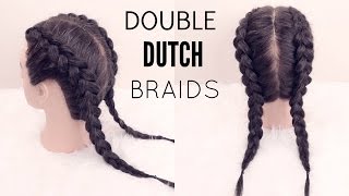 How To Double Dutch Braid  Hair Tutorial [upl. by Karyl217]