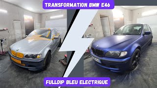 BMW E46 BLEU ELECTRIQUE FULLDIP PLASTIDIP [upl. by Arnaldo]