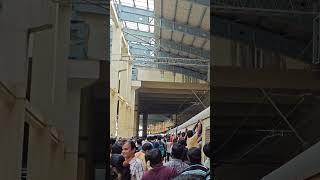 Crowded Velachery station Airshow trending train indianrailwaysvelachery chennai youtubeshorts [upl. by Relluf]