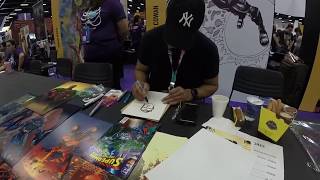 CCXP 2017 Milestone Comics Legend Denys Cowan draws Superman [upl. by Neu]