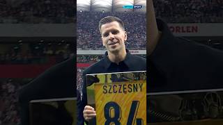 Wojciech Szczesny and Grzegorz Krychowiak are honoured in Warsaw 😍🇵🇱 UNL NationsLeague [upl. by Dynah71]