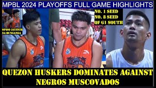 2024 MPBL PLAYOFFS QF G1 SOUTH  Negros 🎭 vs Quezon 🐂 Full Game Highlights October 07 2024 [upl. by Naujek]