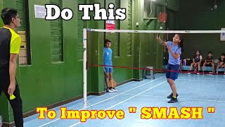 How to improve SMASH in badminton  Badminton Smash Technique  Badminton Training [upl. by Earl778]