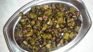 Bhindi Sabji  Bhinda nu shak  Okra Fry Video Recipe by Bhavna [upl. by Fang]