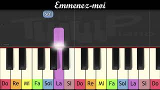 Apprendre la chanson quotEmmenez moiquot de Charles Aznavour au piano très facile pour enfantdébutant [upl. by Xirdnek198]