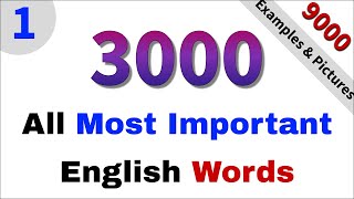 3000 Essential English Words with Pictures amp Sentences that are enough to travel the world part 1 [upl. by Genaro]