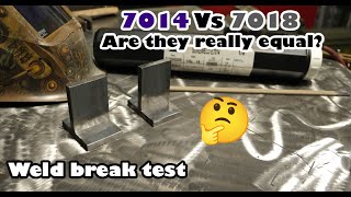 7014 vs 7018 weld break test [upl. by Ameyn]