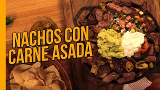 Nachos con Carne Asada  3 minutos en el fuego [upl. by Nalrah]