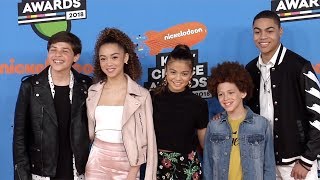 Cast of quotStar Fallsquot 2018 Kids Choice Awards Orange Carpet [upl. by Ecinreb]