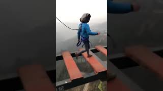 funny bungeejump fun bungee travel bunjeejumpingshorts trending jumpinheights [upl. by Neeroc]