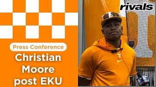 Tennessee baseball’s Christian Moore recaps win over EKU previews SEC play [upl. by Meeka331]