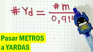 Como pasar METROS a YARDAS convertir m a yd [upl. by Bechler]