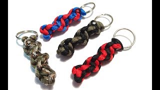 Paracord DNA Anhänger tutorial Deutsch  Paracord gedrehter Schlüsselanhänger 2 Farben Anleitung [upl. by Sivatco]