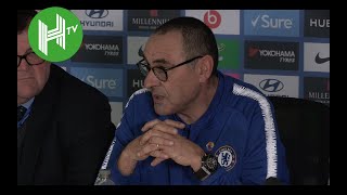 Chelsea 20 Fulham I Maurizio Sarri Chelsea were very nervous after Tottenham defeat [upl. by Faruq]