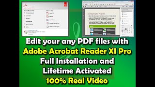 Adobe Acrobat Reader XI Pro full installation guide and life time activate [upl. by Winebaum847]