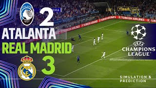 ATALANTA 23 REAL MADRID • Highlights • Champions League 2425  SimulationRecreation [upl. by Muncey]