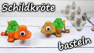 Schildkröte basteln  aus Eierkarton 🤩 [upl. by Irim]