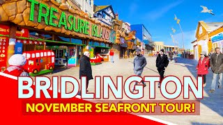 BRIDLINGTON  November tour of Bridlington Yorkshire England from the Bridlington Beach to funfair [upl. by Nuncia248]