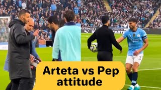 Pep Guardiola vs Mikel Arteta  reaction moment [upl. by Laurens70]