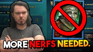 Cadaver NERF Incoming Plus Other Nerfs NEEDED  Raid Shadow Legends [upl. by Slrahc253]