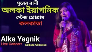 Alka Yagnik Live Concert Kolkata glimpsesঅলকা ইয়াগনিক বিজয়া সম্মিলনী অনুষ্ঠানেalka yagnik songs [upl. by Bernita]