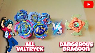 All Valtryek Beyblade vs Dangerous Dragoon l valt vs Dangerous Dragoon Beyblade fight [upl. by Stepha]