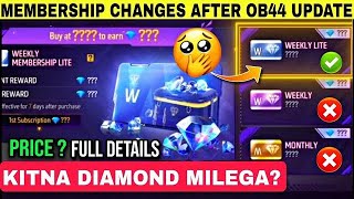 monthly and weekly membership subscription  free fire weekly membership kitna diamond milega [upl. by Imas]