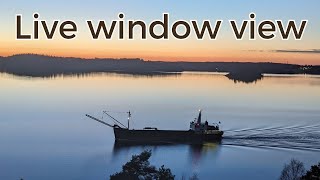 SlowTV Live Stream Relaxing window view over Lake Mälaren Stockholm Sweden 🌅🚤 [upl. by Amliw]