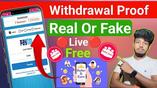 Refer earn App Withdrawal  refer earn app se paisa kaise Kamayerefer earn app real or fake [upl. by Eidaj749]