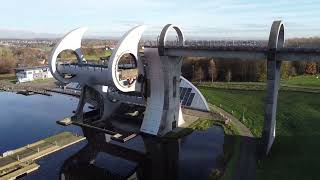 Falkirk Wheel Timelapse From Drone [upl. by Auohc]