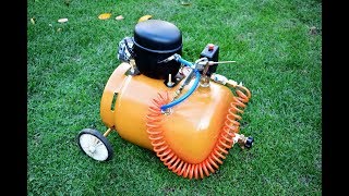 DO NOT THROW AWAY YOUR OLD REFRIGERATOR COMPRESSOR  How to make Homemade air Silent Compressor [upl. by Lea]