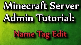 Minecraft Admin HowTo Name Tag Edit ne [upl. by Massab]