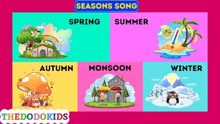 Fun Seasons Song for Kids  Learning Season Names with Rhymes [upl. by Neret]